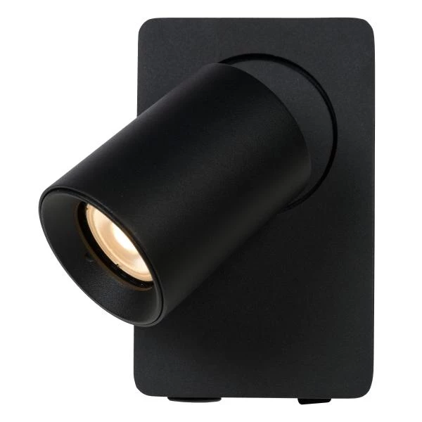 Lucide NIGEL - Bettlampe / Wandleuchte - LED Dim to warm - GU10 - 1x5W 2200K/3000K - Mit USB-Ladepunkt - Schwarz - detail 2